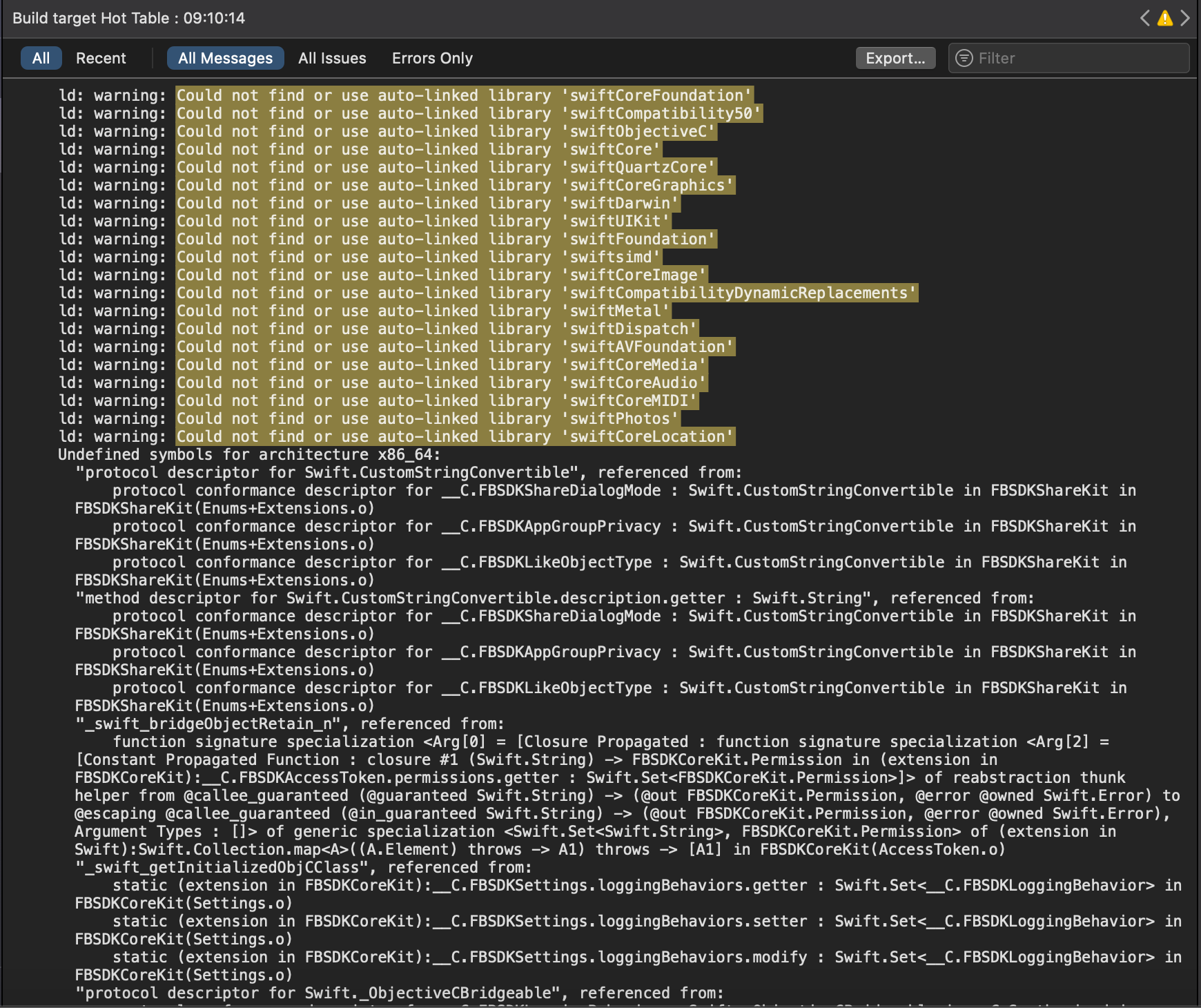 ld symbol(s) not found for architecture x86_64 and arm64 · Issue 1606