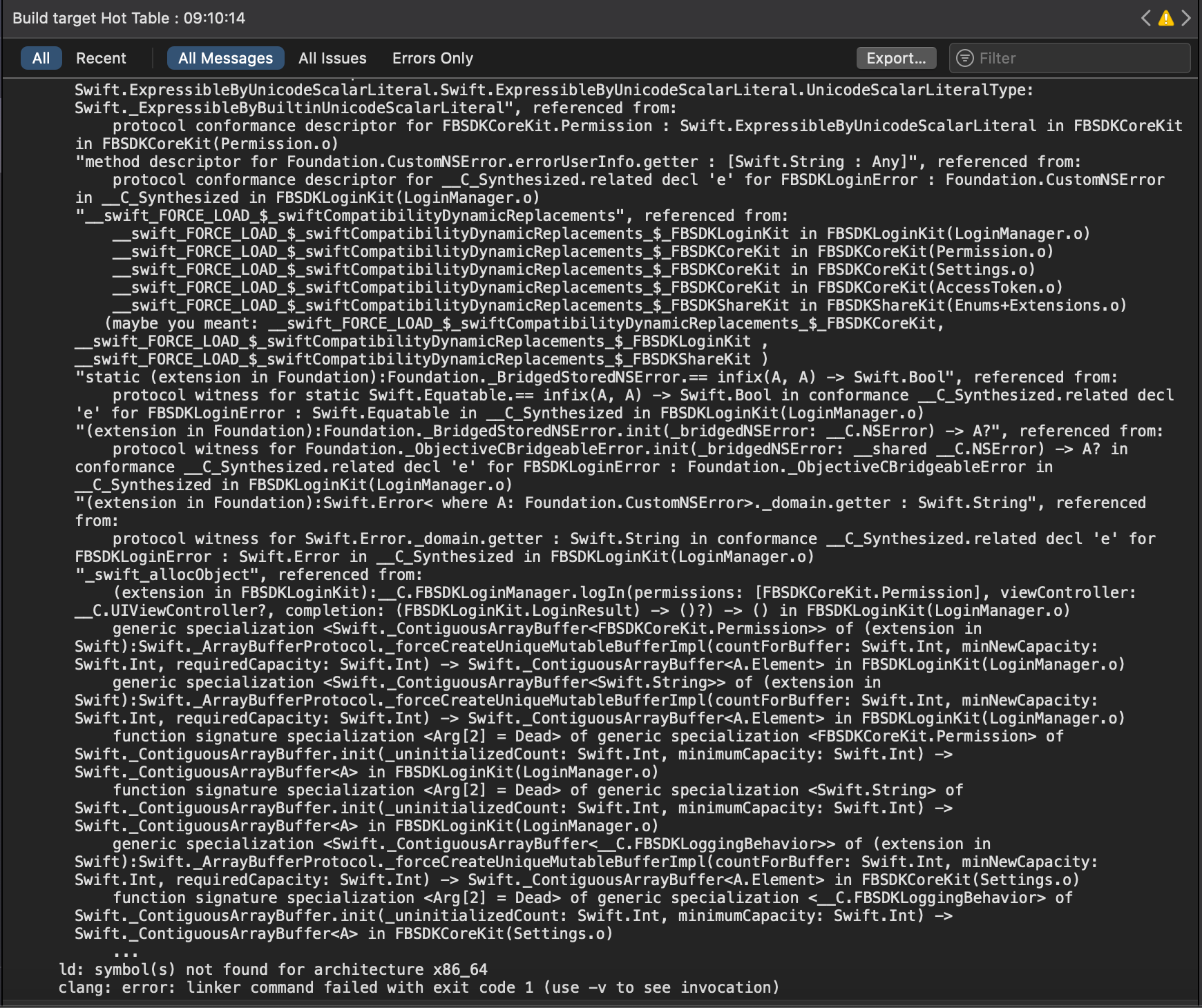 ld symbol(s) not found for architecture x86_64 and arm64 · Issue 1606