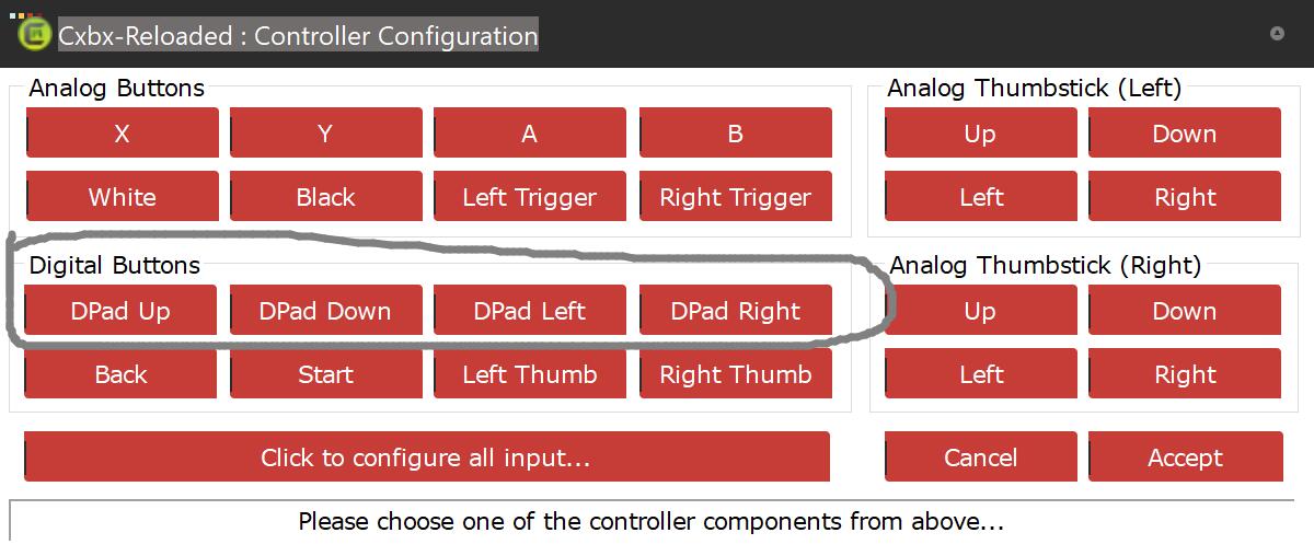 The xbox360 controller cannot set the arrow keys · Issue #1689 · Cxbx ...