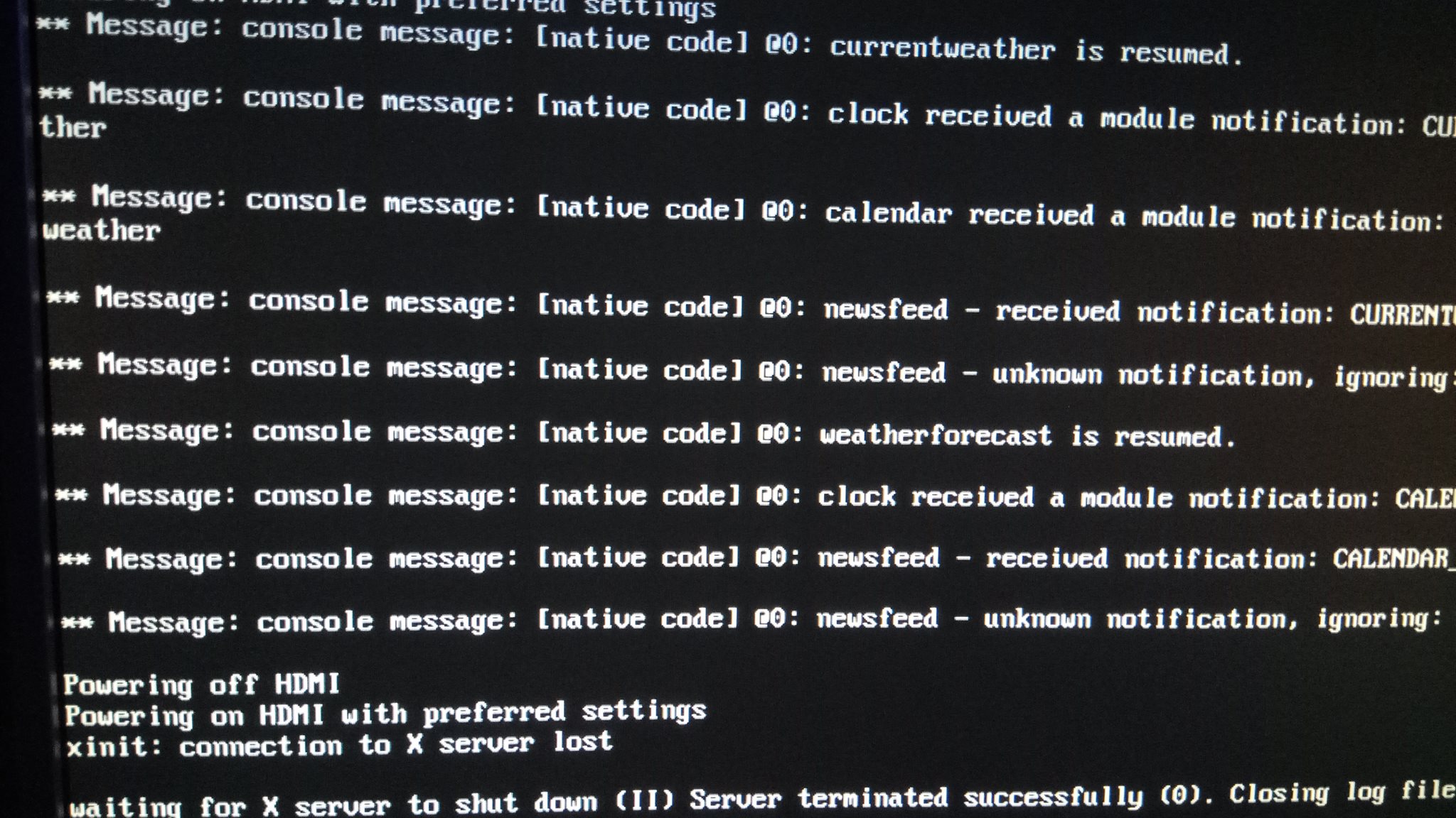 Powering off monitor, cant connect to X server when powering back ON