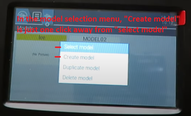 Select model - Create model options too close · Issue #2002 · EdgeTX ...