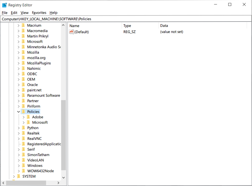 No HKLM key for Vivaldi
