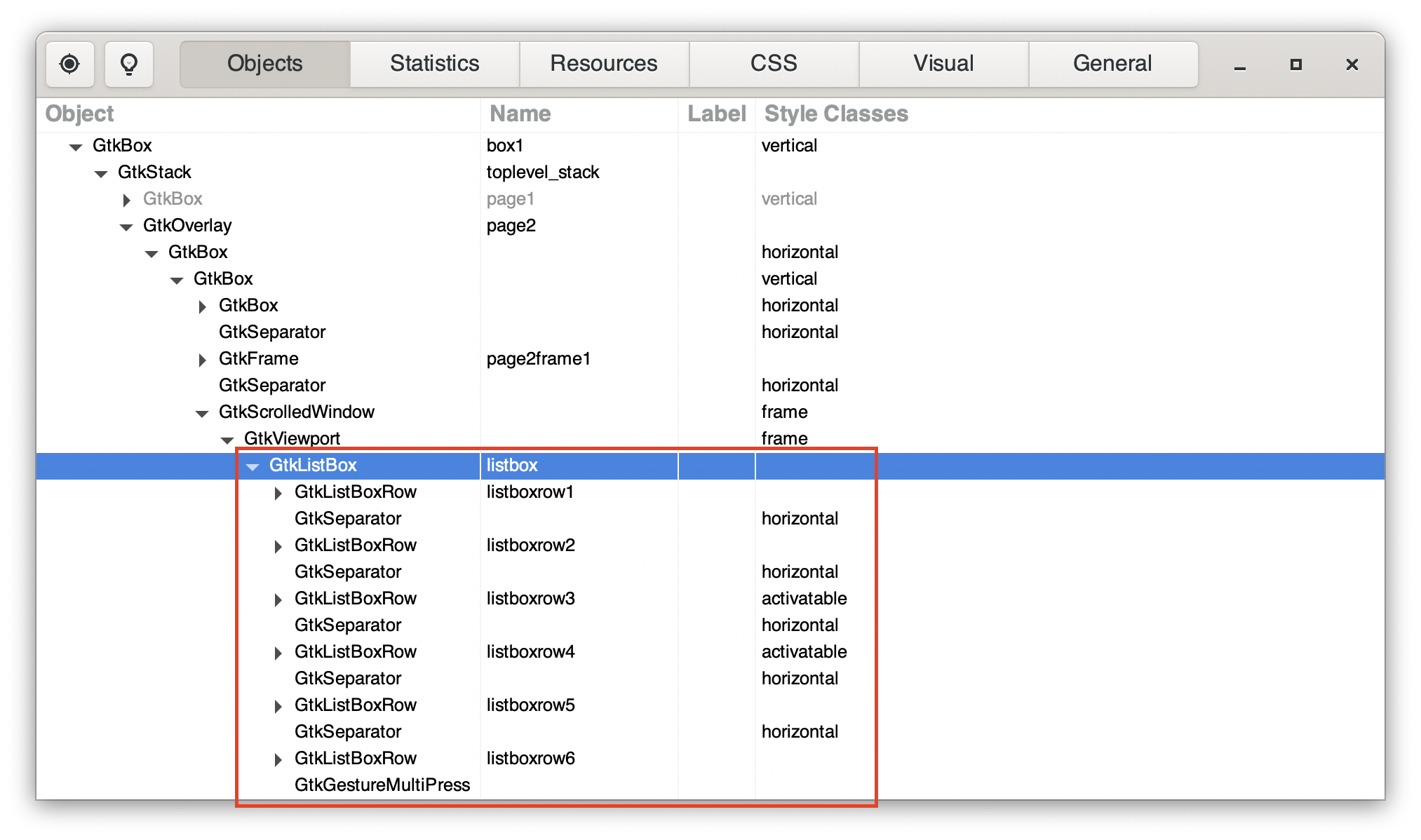 [Project question] GtkListBox With Separators Does Not Appear To Be