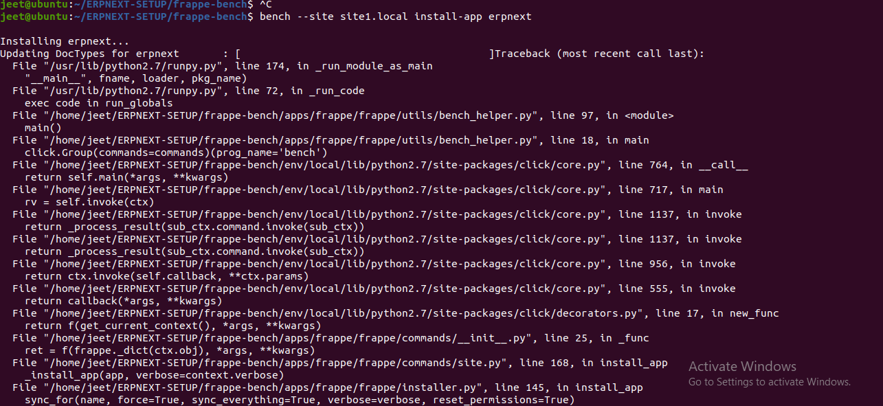 Error executing: bench --site site1.local install-app erpnext · Issue ...