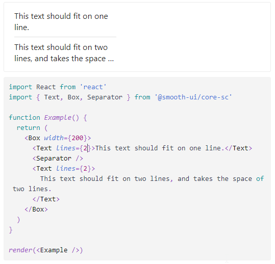 Lines prop takes up more space than it needs in Text component · Issue ...