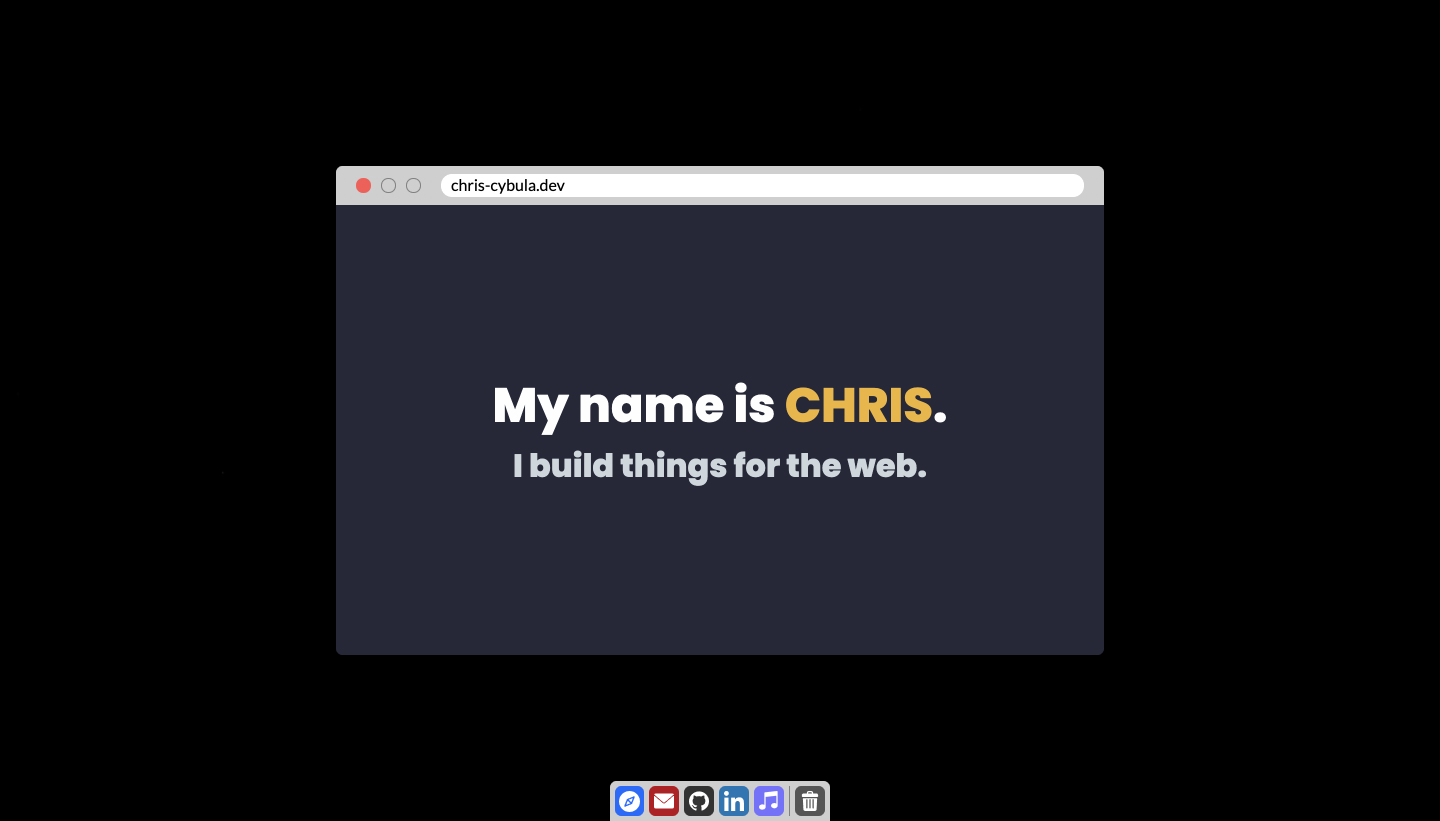 GitHub - chris-cybula/personal-site: Simple personal site inspired by ...