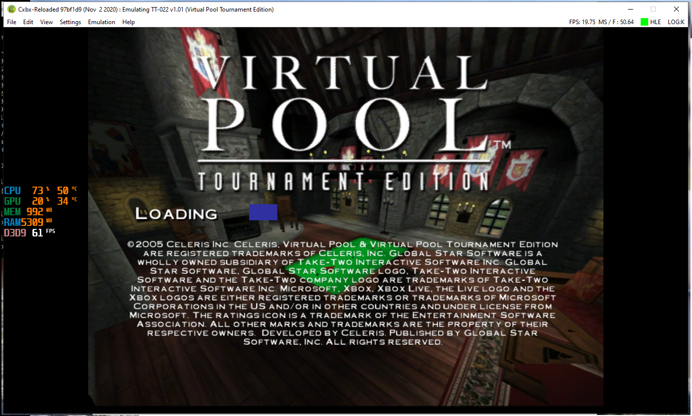 Virtual Pool Tournament Edition [TT-022] [1.01] · Issue #1054 · Cxbx ...