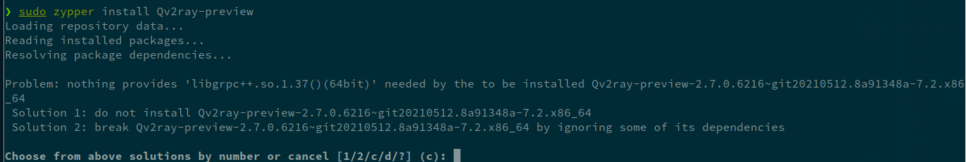 Bug Report: Opensuse cannot install Qv2ray-preview · Issue #1592 ...