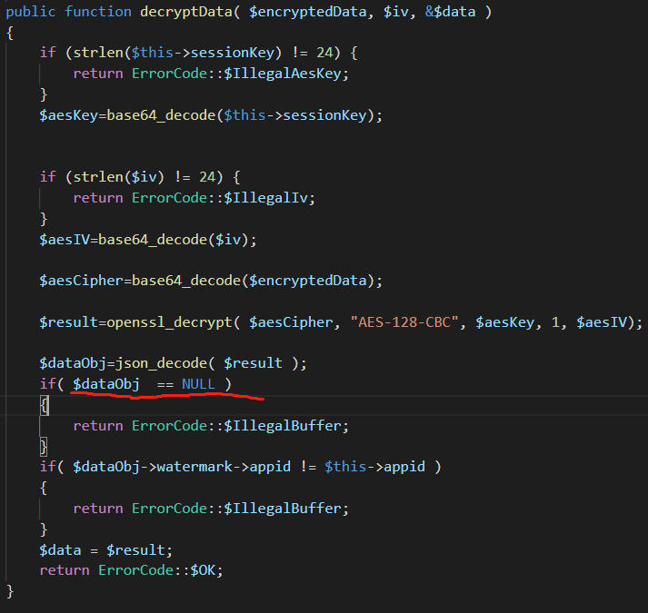 微信小程序decryptData方法需完善 · Issue #46 · easy-swoole/wechat · GitHub