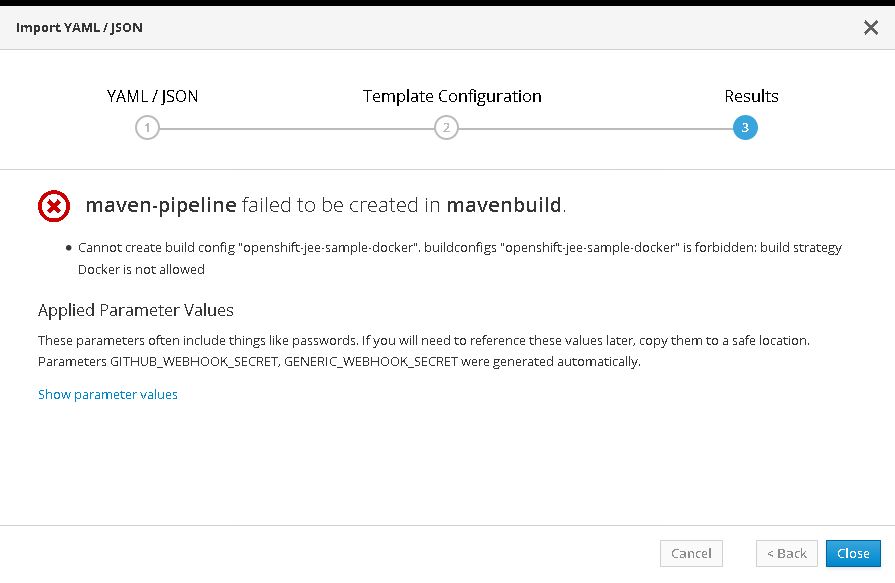 openshiftdocker error