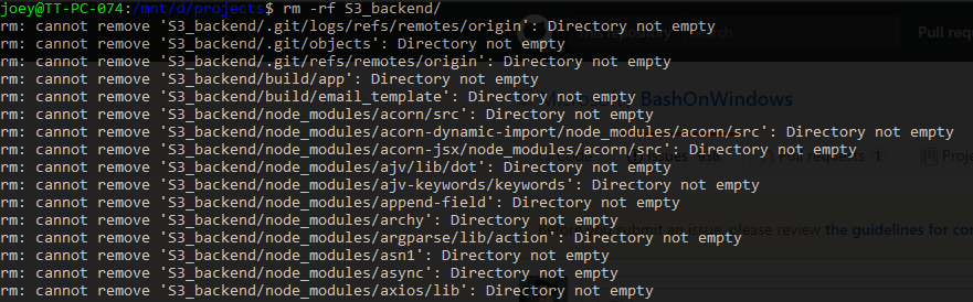 Error when `rm` inside mounted drive · Issue #2399 · microsoft/WSL · GitHub