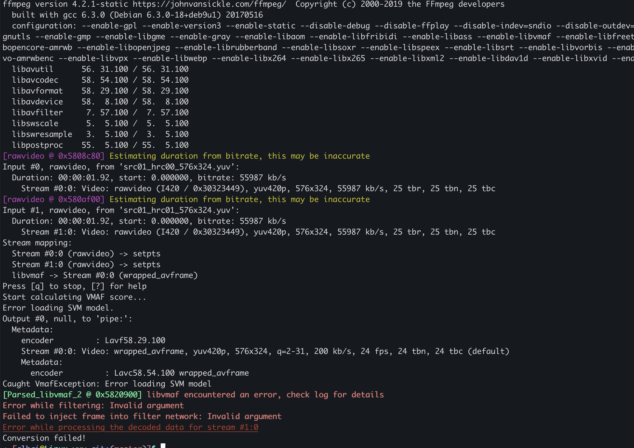 Error loading SVM model · Issue #839 · Netflix/vmaf · GitHub