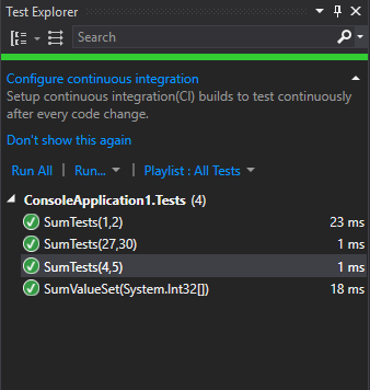 Hierarchy of TestCase[(...)] items are not separately displayed in VS ...