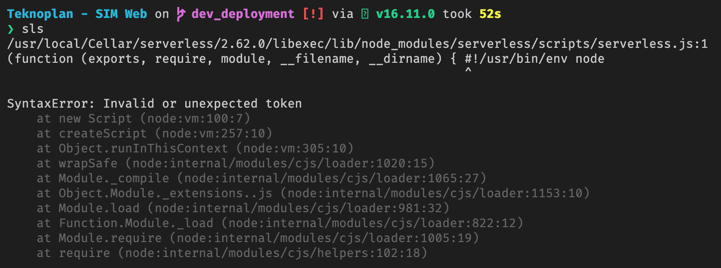 !/usr/bin/env node making bug · Issue 10084 · serverless/serverless