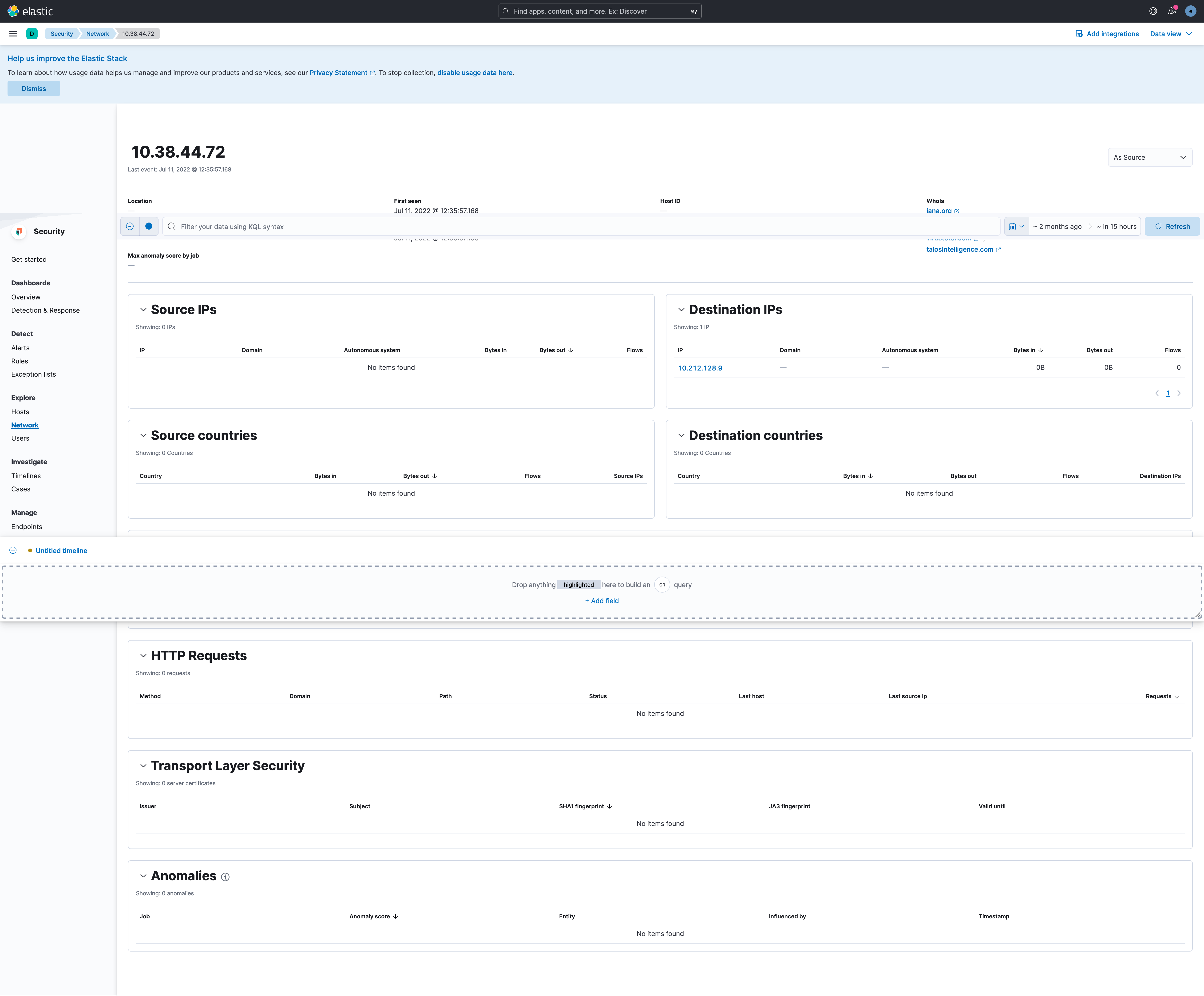 Updating the Network details page layout to match the host and user ...