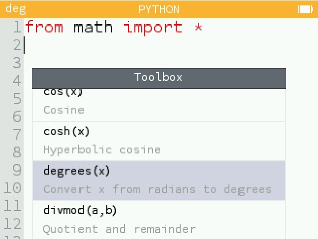 Python: Toolbox submenu for Lists · Issue #1022 · numworks/epsilon · GitHub