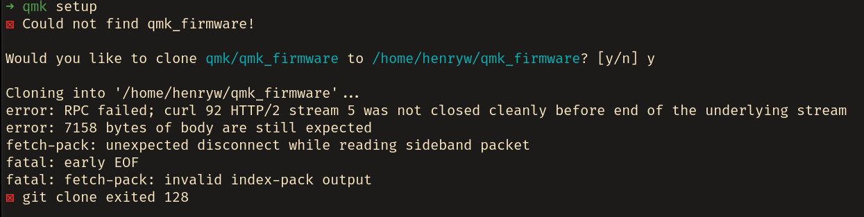 [Bug] unable to clone repo · Issue #12677 · qmk/qmk_firmware · GitHub