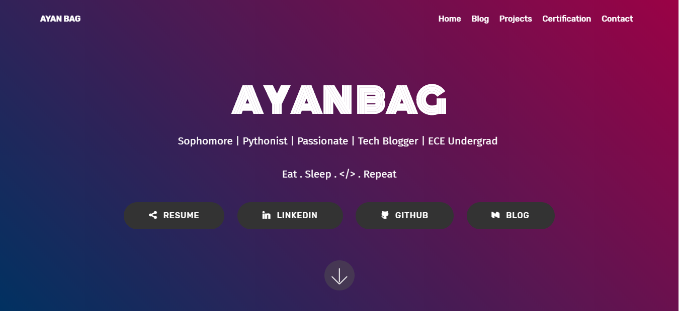 GitHub - ayanbag/v1: First Iteration of my personal website