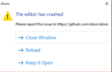 Atom keeps crashing after upgrading to Atom IDE · Issue #16225 · atom ...