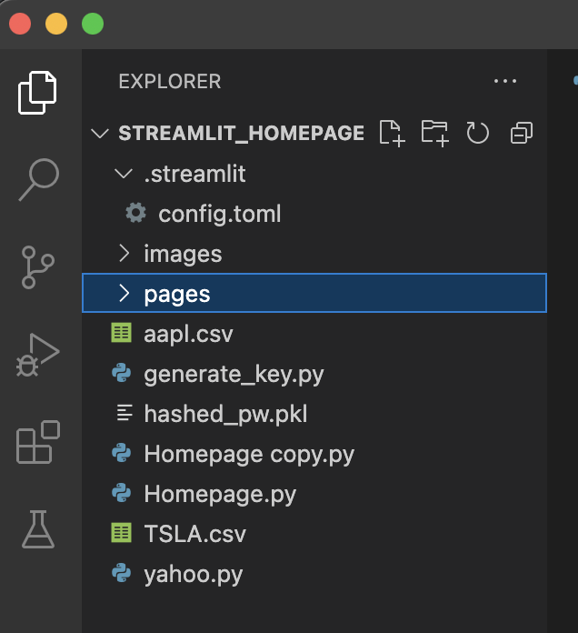 Mulitpage App config.toml file doesn't work · Issue 5297 · streamlit/streamlit · GitHub