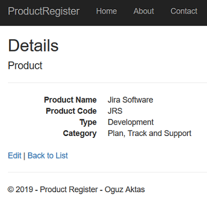 GitHub - oguzaktas/product-register: ASP.NET Core MVC web application ...