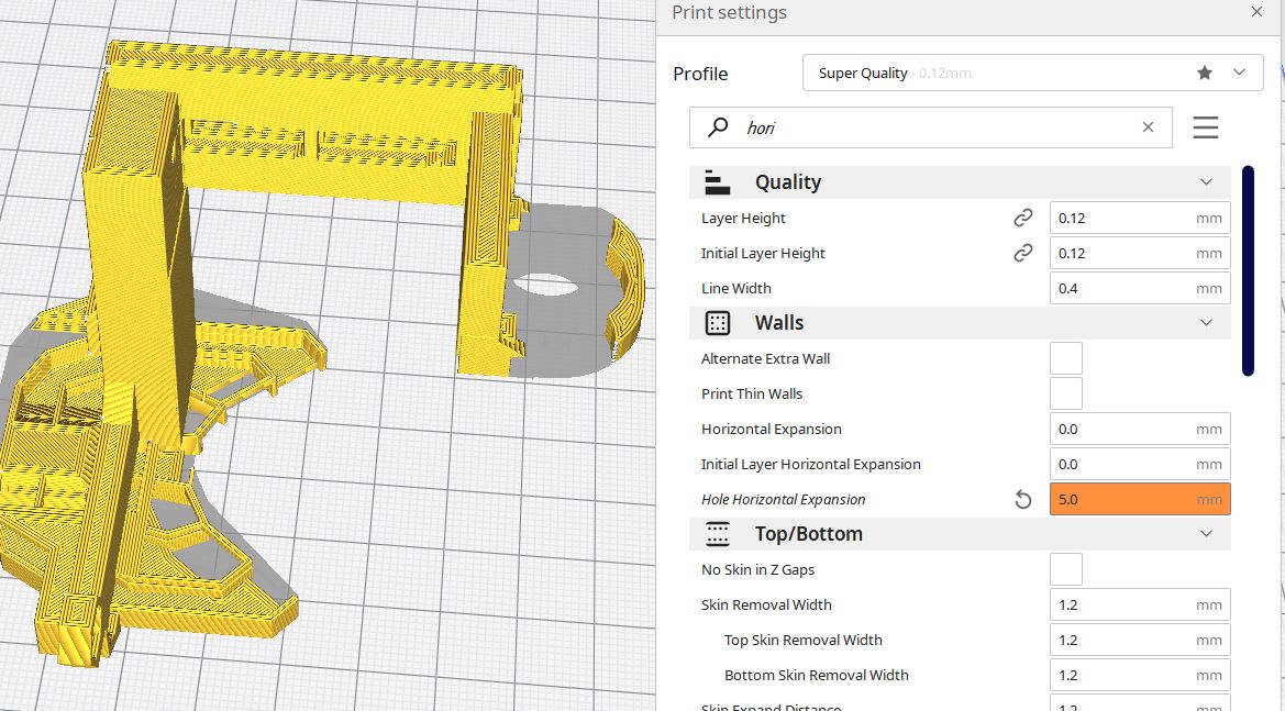 Hole Horizontal expansion delete the print area from the files. · Issue