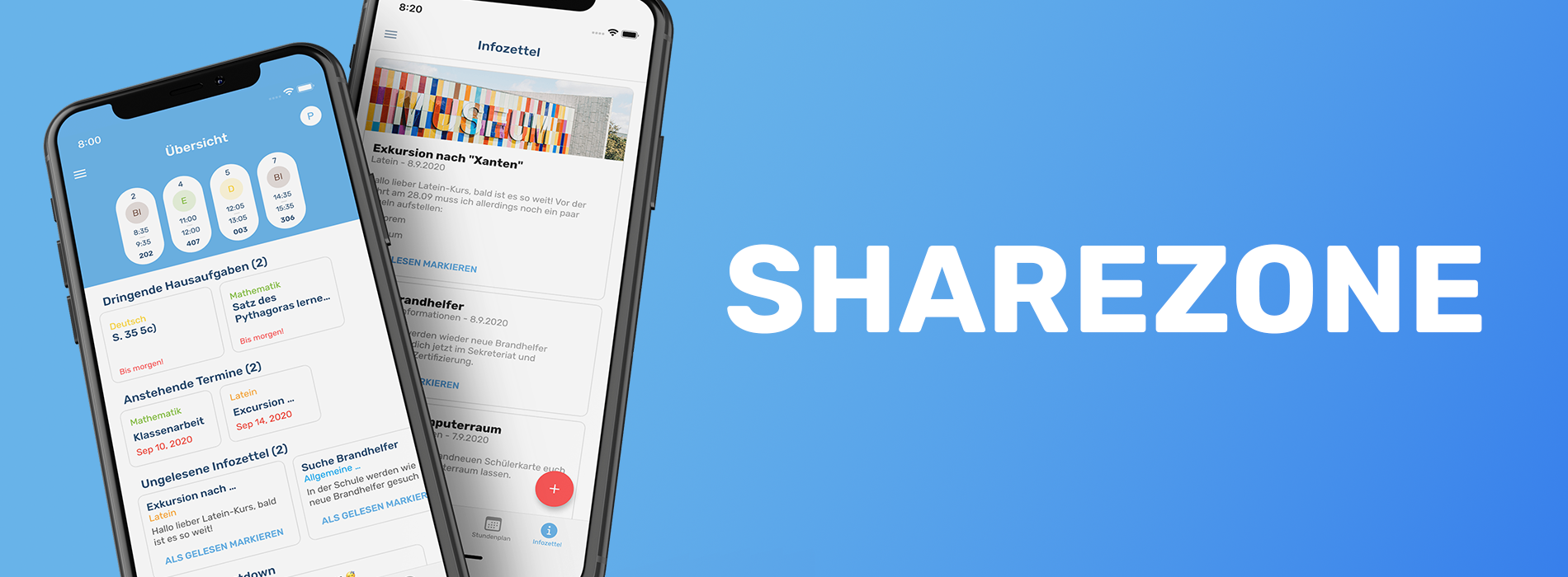 Sharezone Banner with two phones