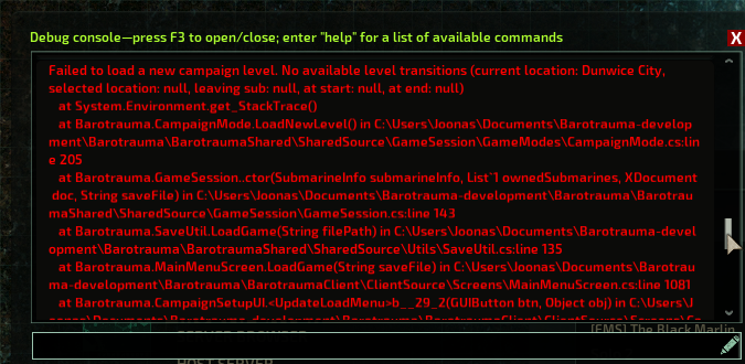 Error when trying to load a singleplayer campaign save · Issue #4005 ...