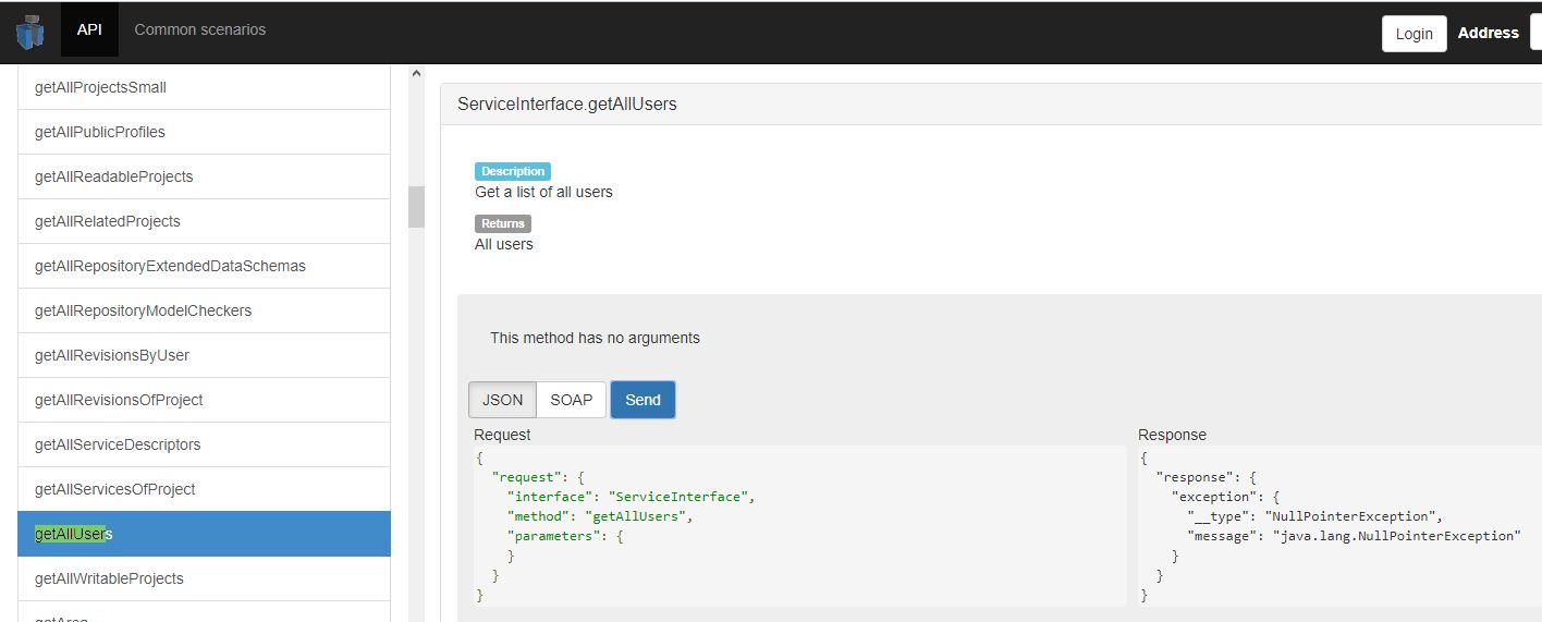 GetAllUsers returns NullPointer Exception instead of access denied when ...