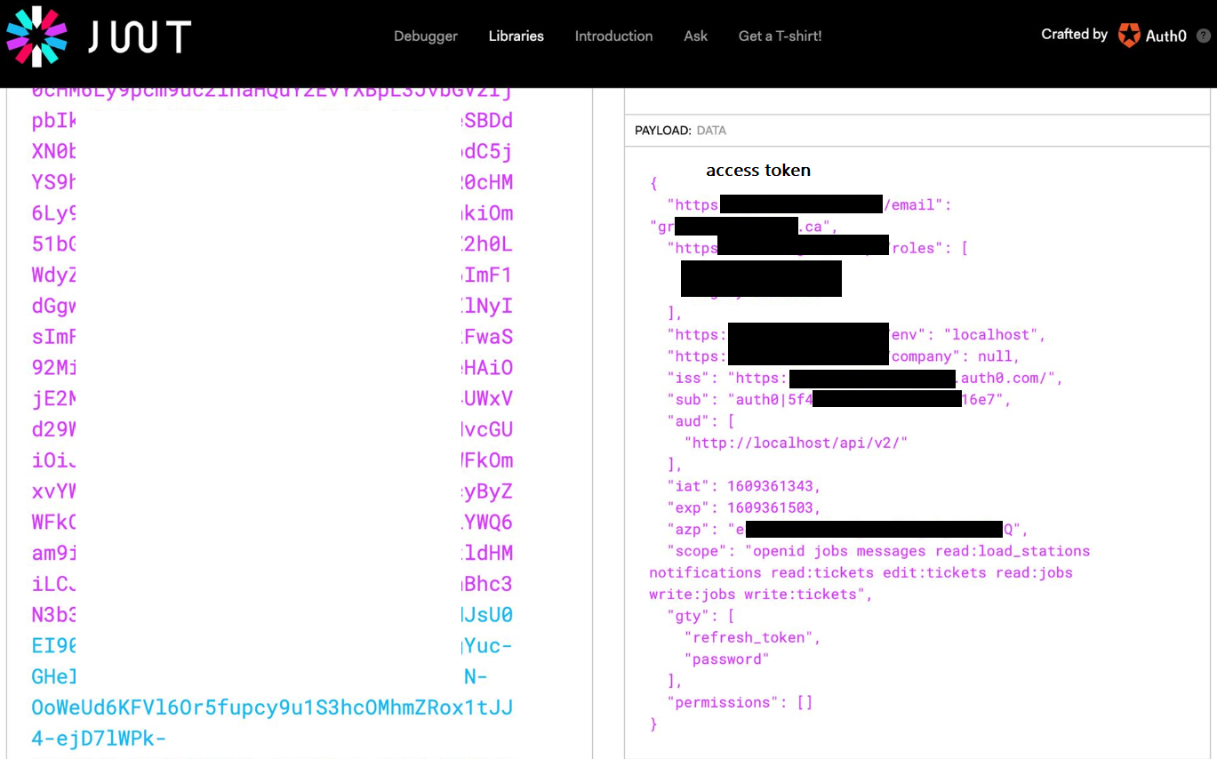 The access token is not used if multiple jwt tokens are provided in the ...