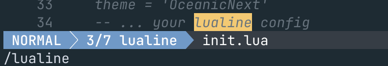 Feat: Result Search Count · Issue #186 · nvim-lualine/lualine.nvim · GitHub