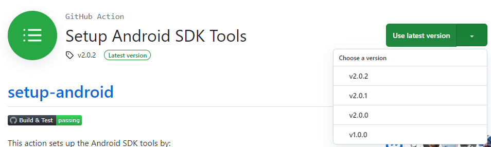 Missing versions on GitHub marketplace · Issue #395 · android-actions ...