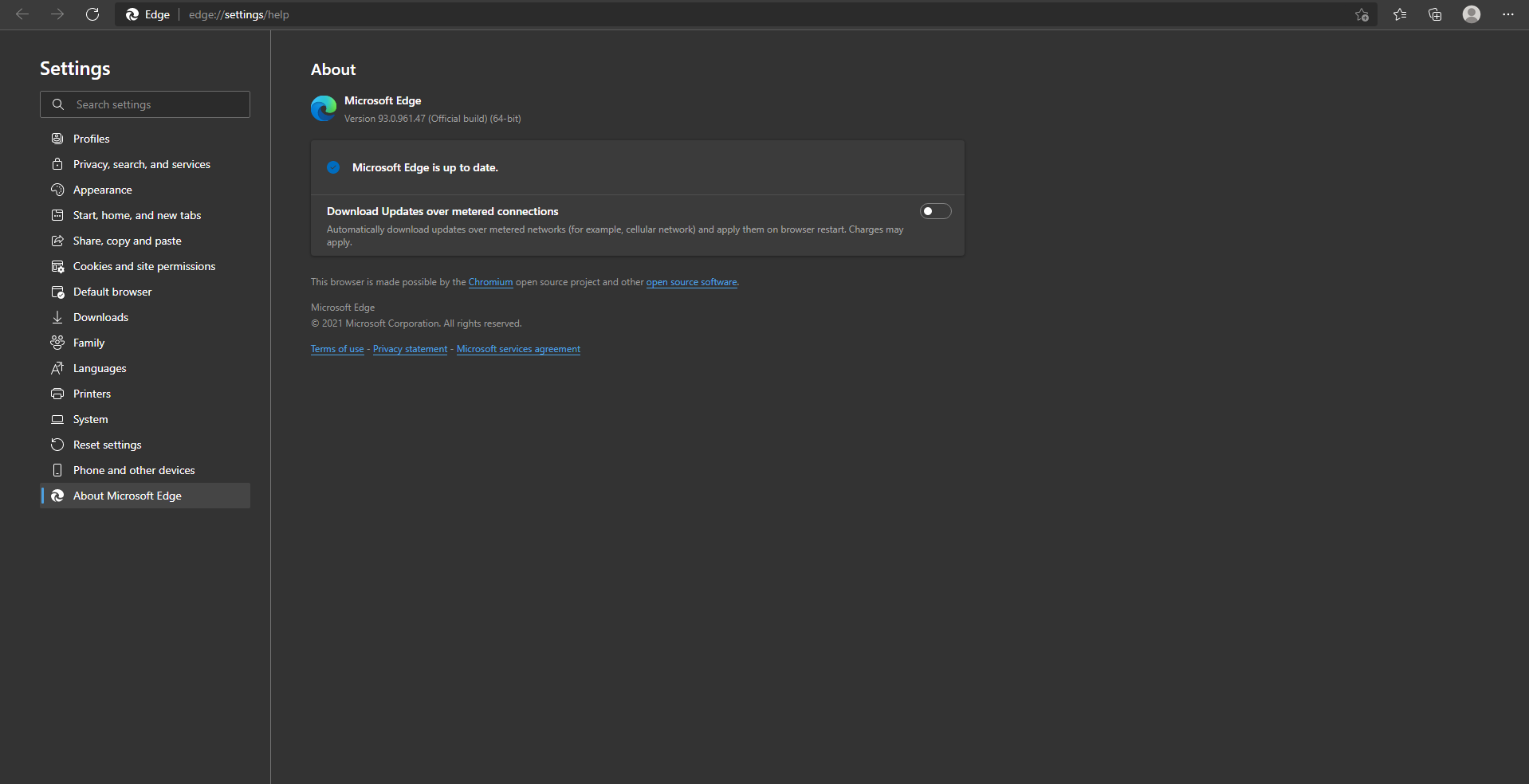 When Super Duper Secure Mode Enable is enabled in Edge Chromium appears