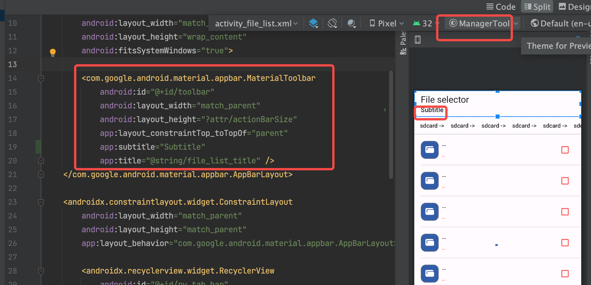 [MaterialToolbar] The color of the subtitle is wrong, which is ...