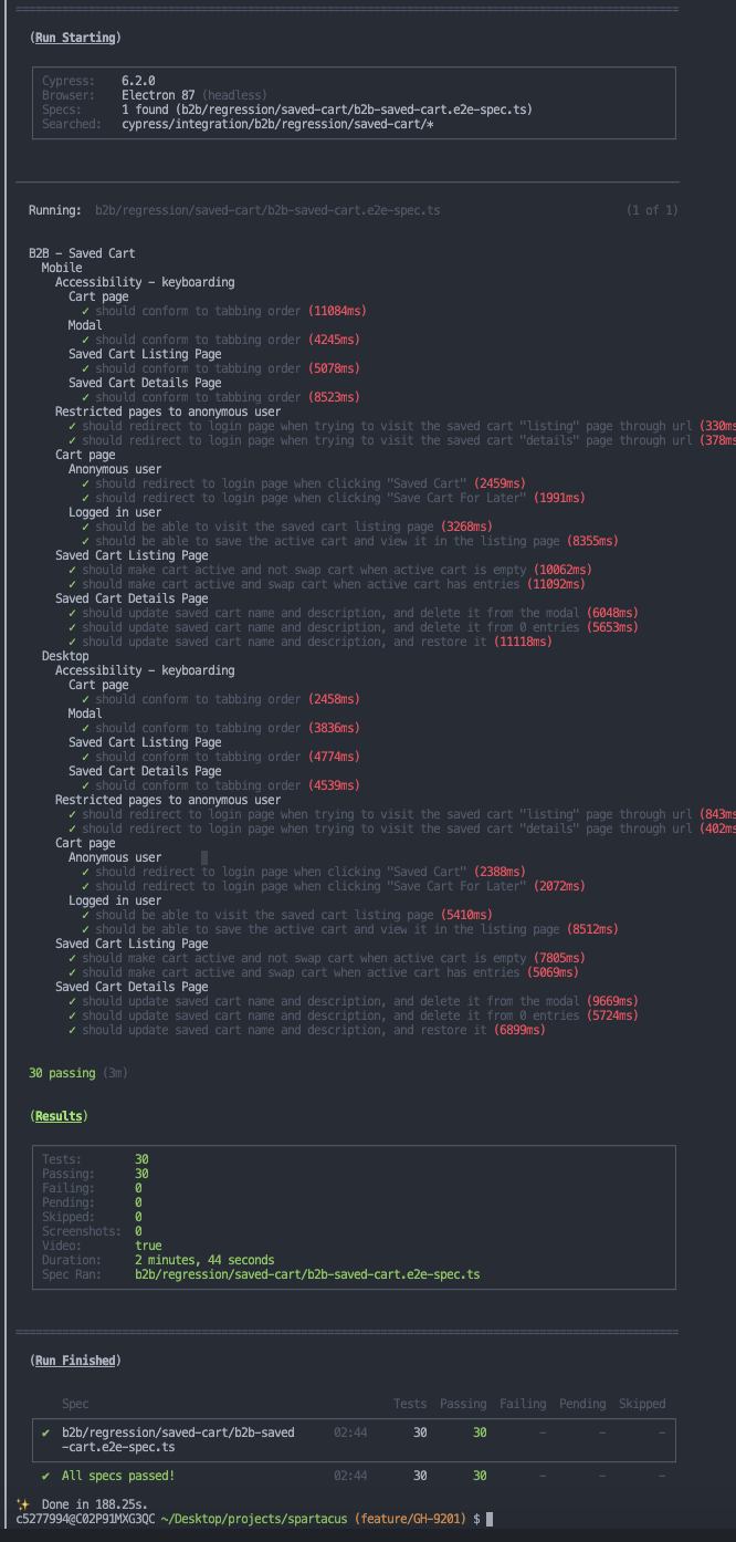 E2e tests for Saved cart · Issue #9201 · SAP/spartacus · GitHub