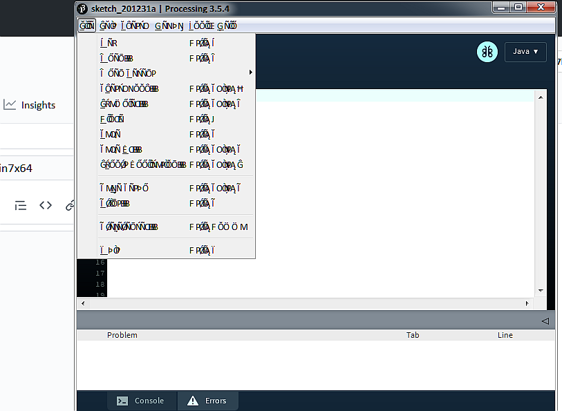 Unexpected Unreadable Font In Main Menus Of Processing 3 5 4 English