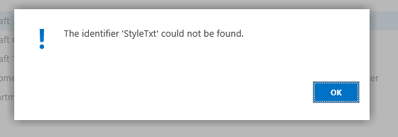 The identifier 'StyleTxt' could not be found. · Issue #708 · microsoft ...