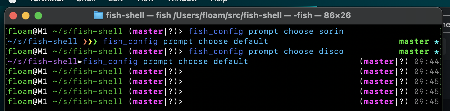 `fish_config choose` leaves previous right prompt in place · Issue ...