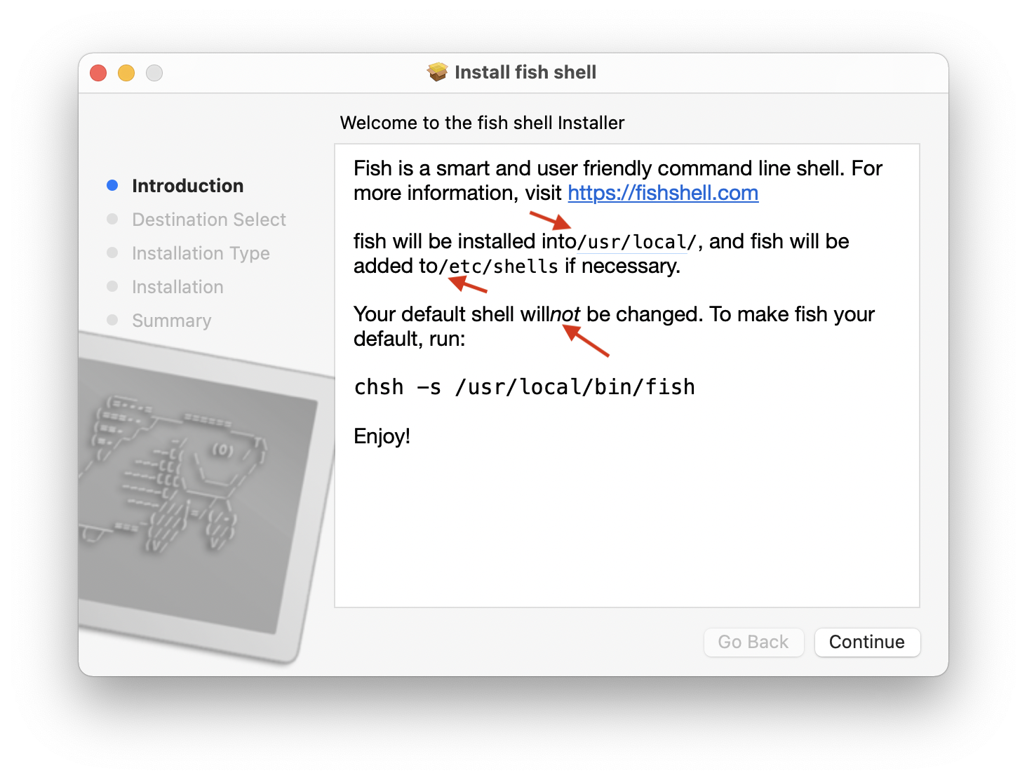 text formatting in the .pkg installer is goofy · Issue #8661 · fish ...