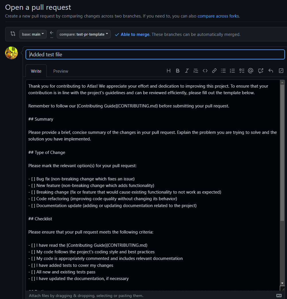 Create pull request template ?? Issue 17 ?? geniusyield/atlas ?? GitHub
