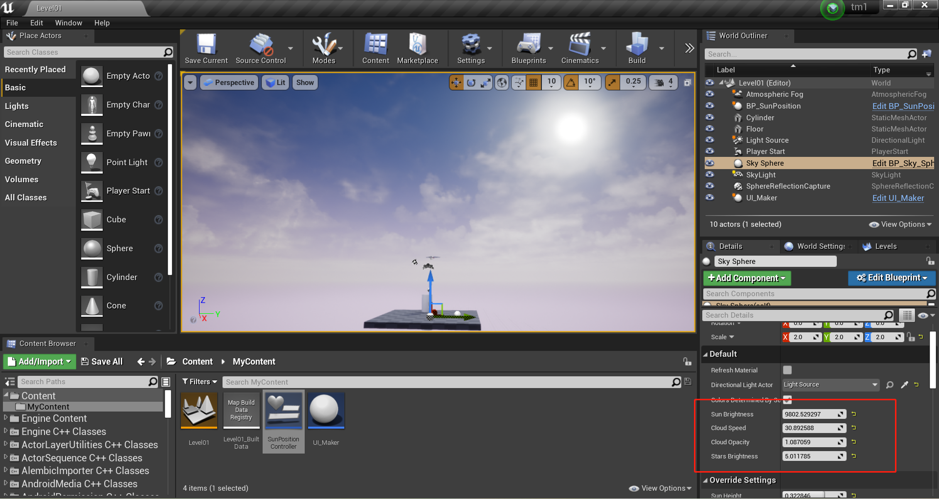How to add cloud and stars like Unreal Engine‘s BP Sky Sphere · Issue ...