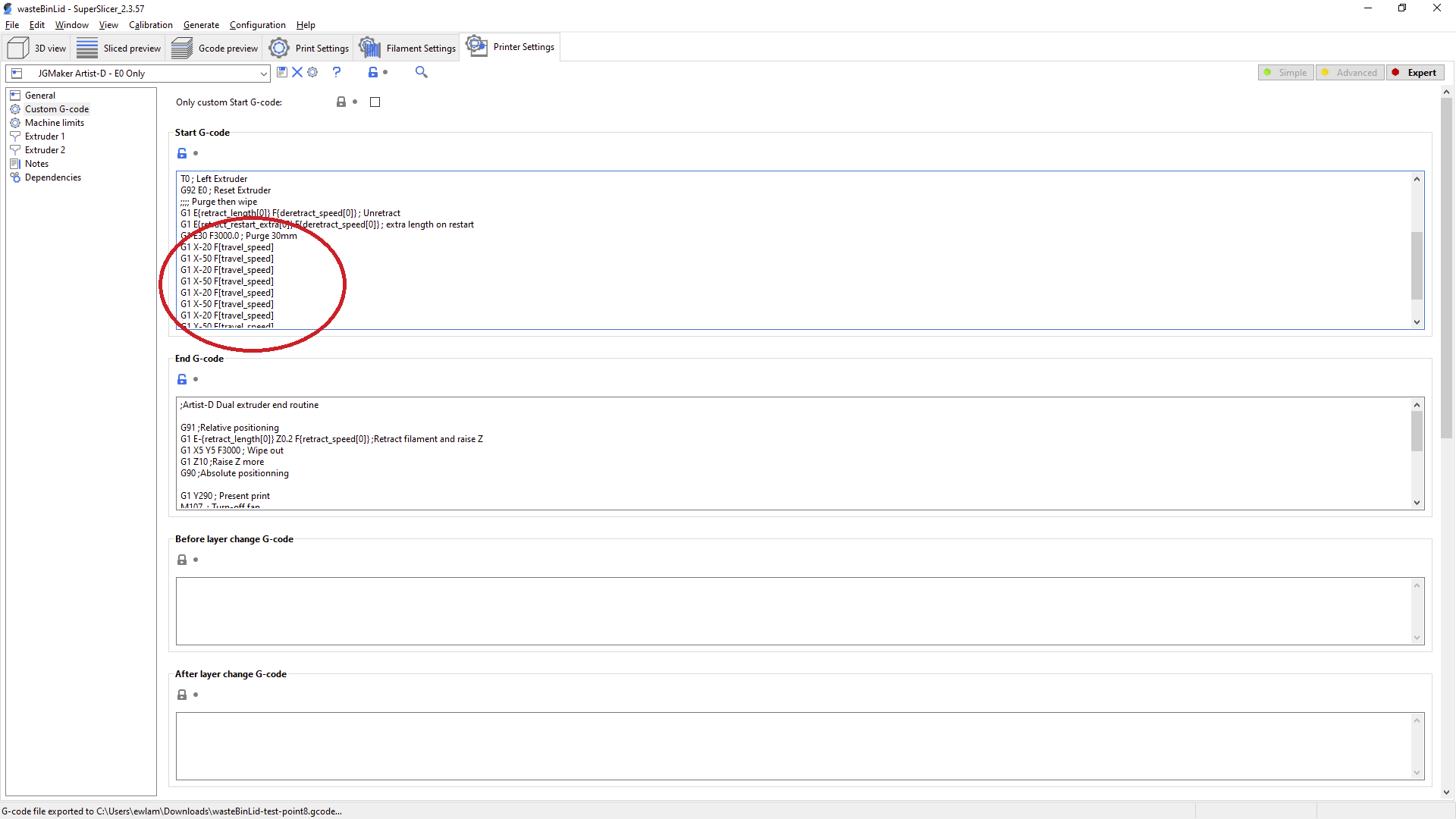 Travel speeds not converting from mm/s to mm/min in exported GCODE