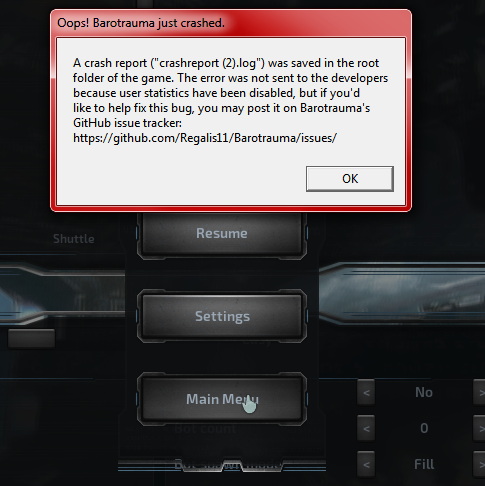 Unstable - Client crash going to main menu when connected to dedicated ...