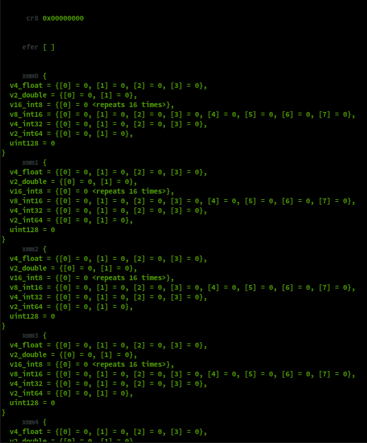 Bug in registers viewer · Issue 181 · cyrusand/gdbdashboard · GitHub