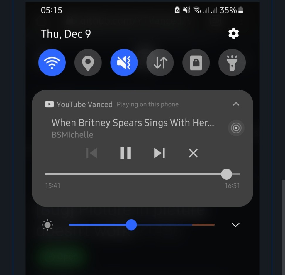 [Idea] Notification bar player style custom · Issue 1457 · YTVanced