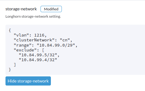 [ENHANCEMENT] Support setting `exclude` list in the storage-network ...