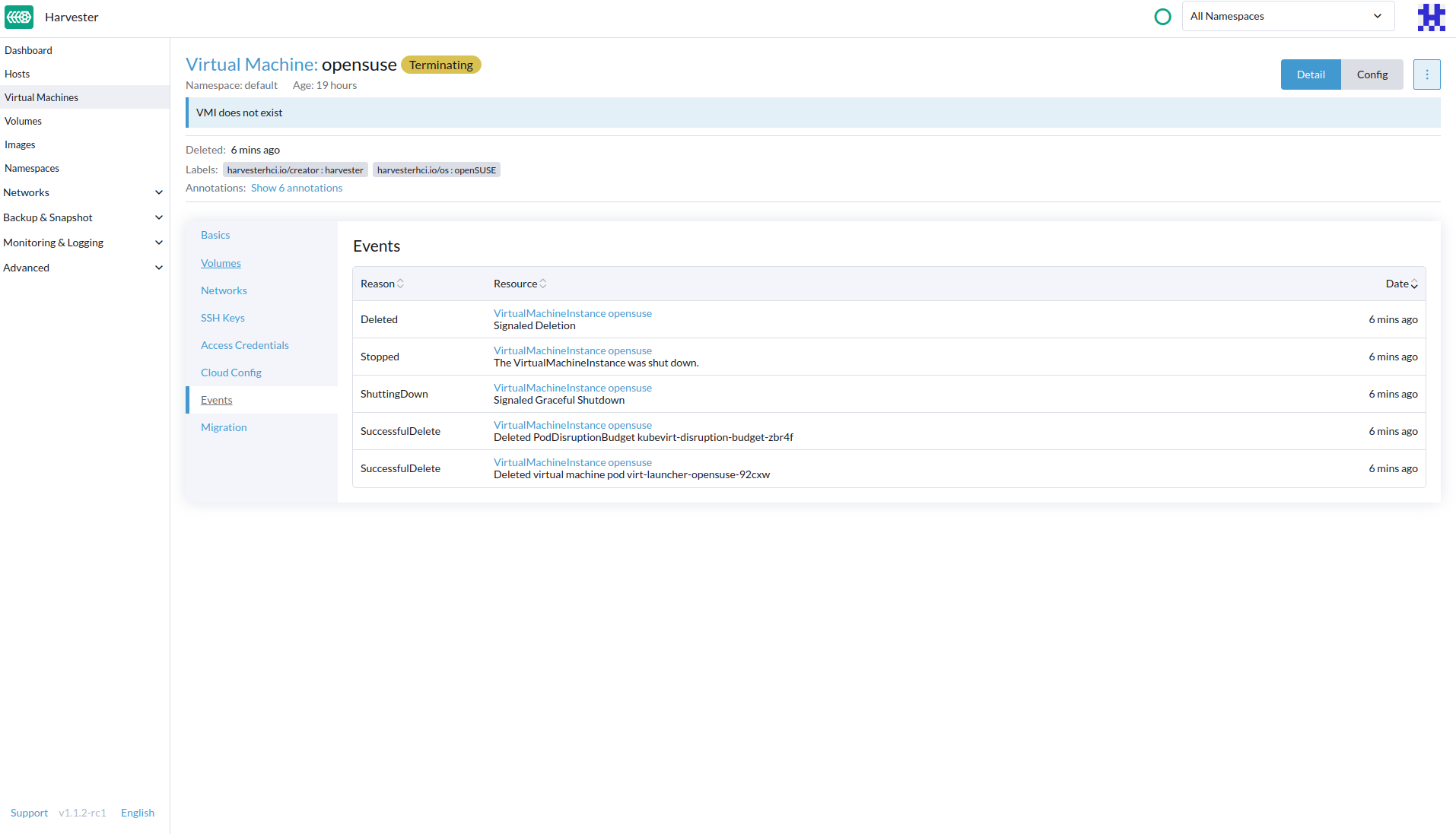 [BUG] Failed to delete the existing VMs after upgrade, it stuck in ...