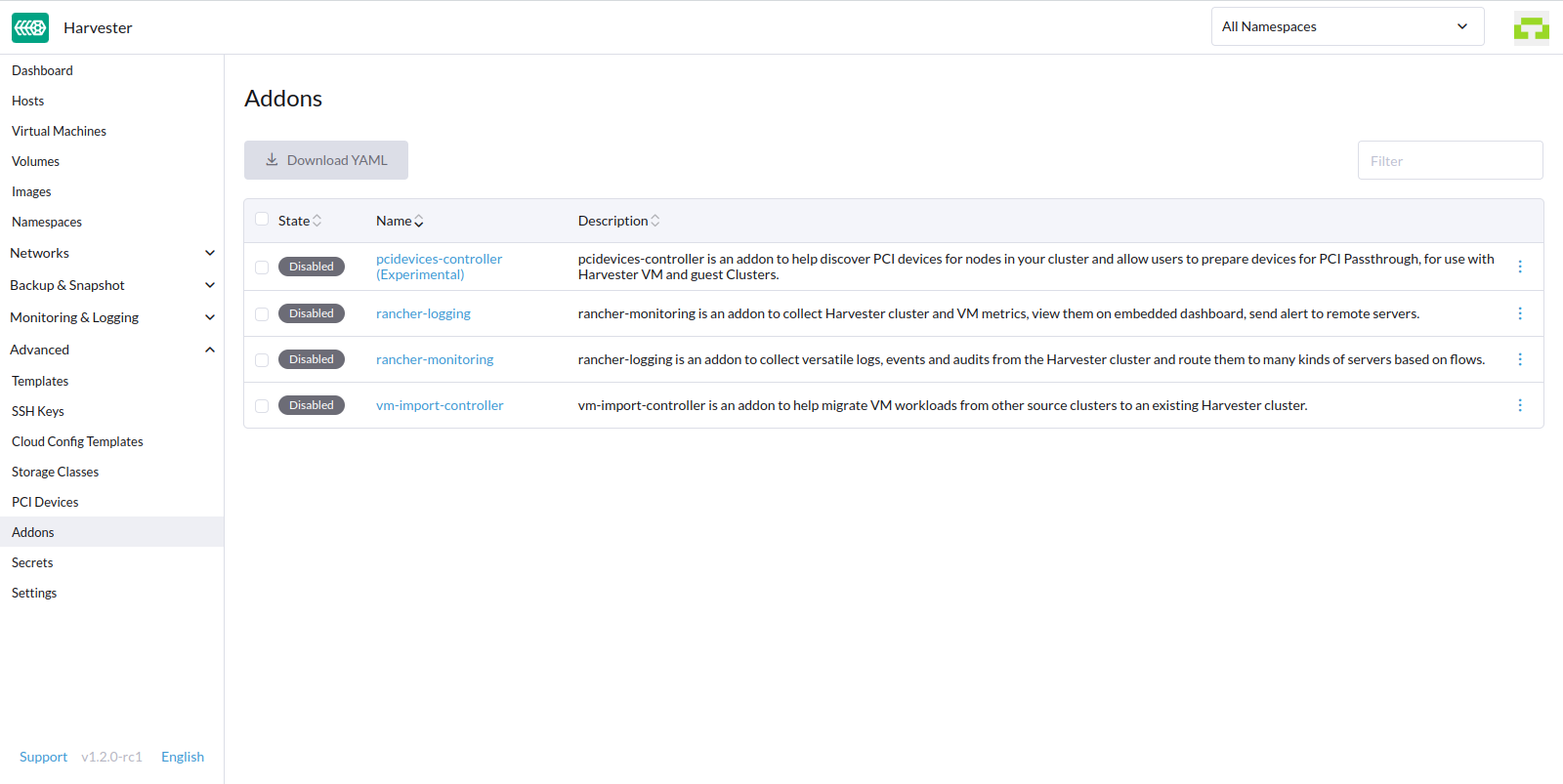 [BUG] After upgrade to v1.2.0 master, no rancherlogging and rancher