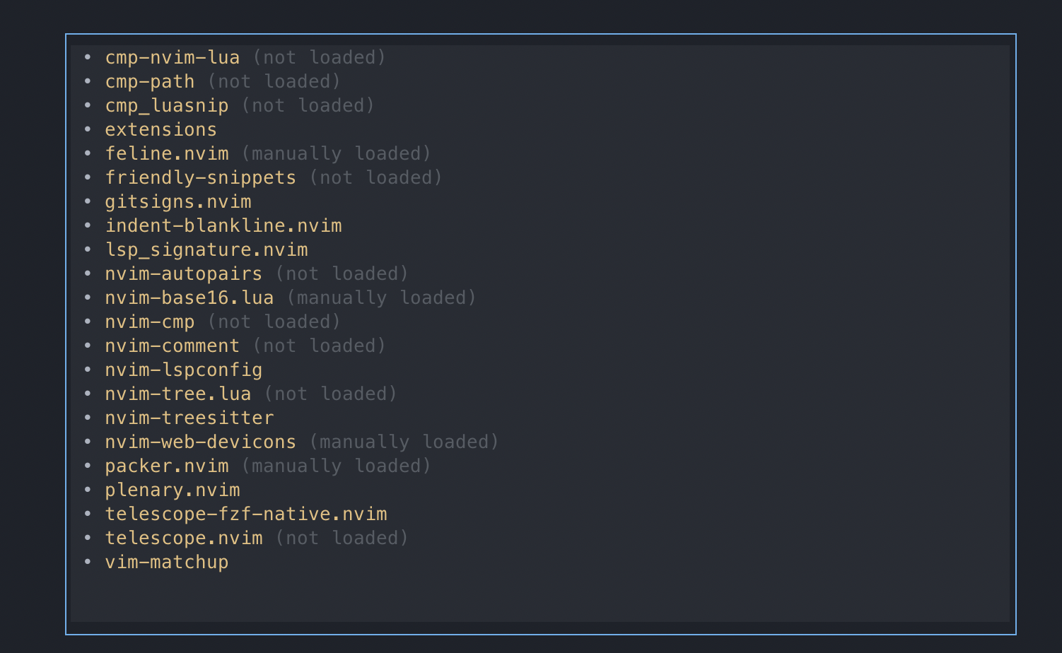 E5113: ErroraE5113: Error while calling lua chunk: /Users/${USER ...