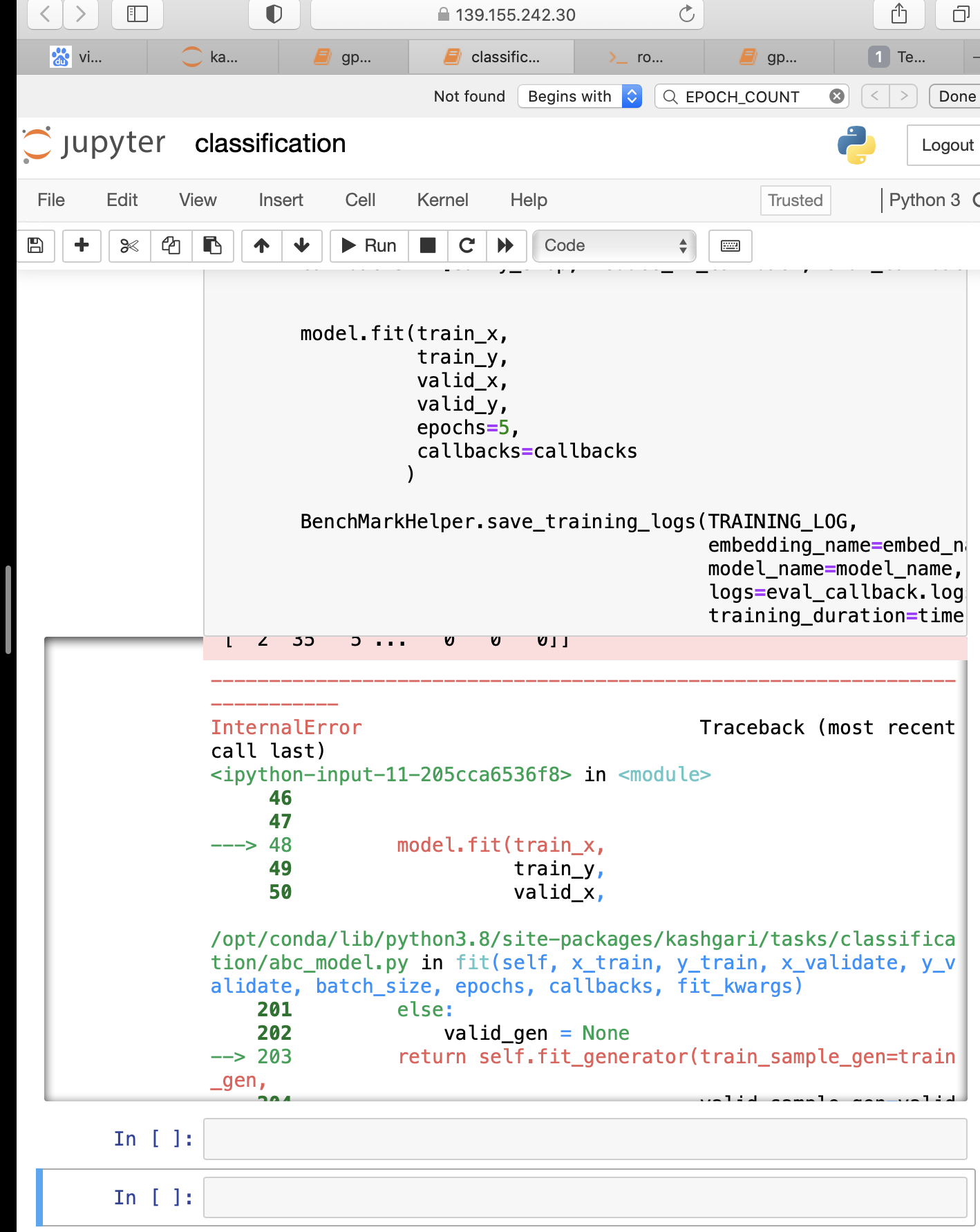 [Question] model.fit 经常报错 · Issue #431 · BrikerMan/Kashgari · GitHub